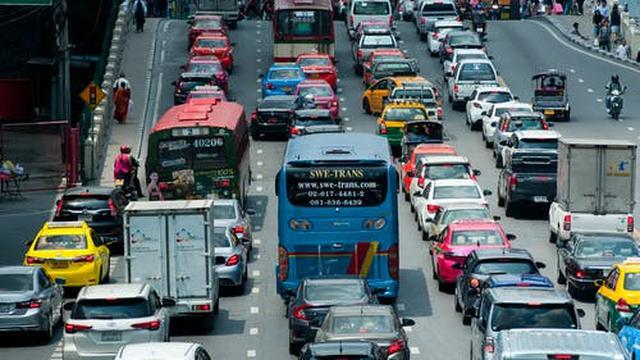 Ilustrasi limbah suara, macet