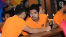 Pemain Persija. Bambang Pamungkas saat menghadiri syukuran gelar juara Piala Presiden 2018 bersama Dewan Pembina Persija Komjen Pol Syafruddin di Jakarta, Senin (19/2). (Liputan6.com/Helmi Fithriansyah)
