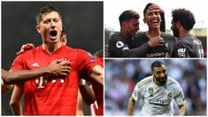 Berikut ini 10 bomber haus gol di Liga Champions musim 2019/2020. (Kolase Foto dari AFP)