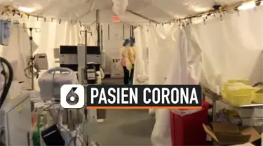 Seorang dokter di New York Amerika Serikat merekam suasana ruang gawat darurat di salah satu rumah sakit tempat pasien corona dirawat. Hampir semua pasien dalam keadaan parah dipasang alat bantu pernafasan.