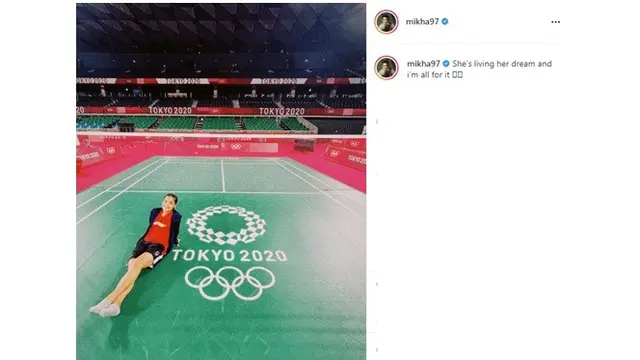 8 Potret Mesra Mikha Angelo dan Gregoria Mariska, Beri Dukungan di Olimpiade Tokyo