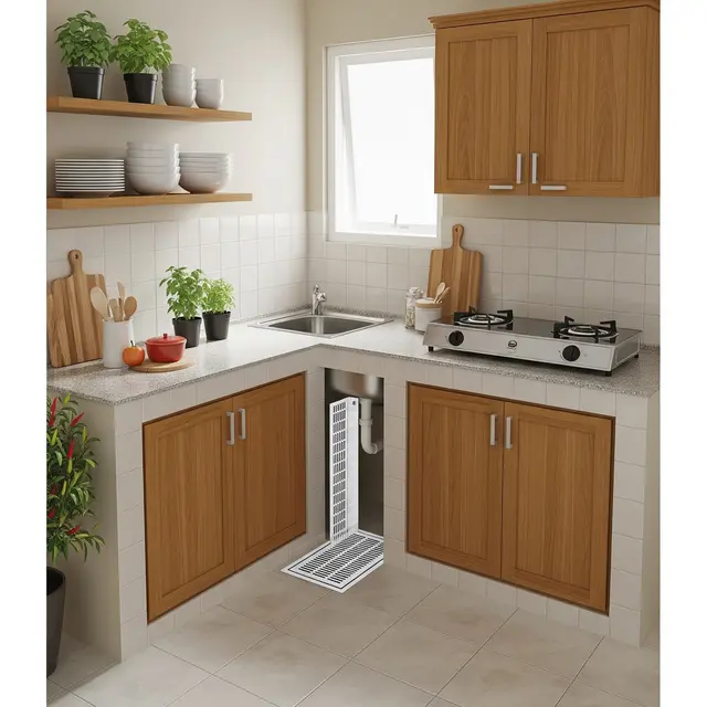 Desain Dapur Kecil yang Tidak Disukai Tikus (AI)