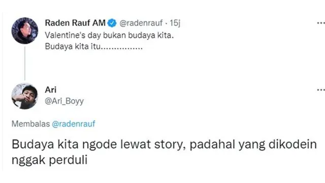 10 Cuitan Kocak Netizen soal 'Valentine Day Bukan Budaya Kita' Ini Bikin Ngenes