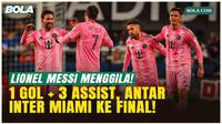 Lionel Messi tampil fenomenal dengan 1 gol dan 3 assist saat Inter Miami menggulung Cincinnati 4-0 di semifinal Wilayah Timur MLS Playoff. Mascherano memuji kepemimpinan Messi yang membuat seluruh tim termotivasi. Miami kini melaju ke final konferens...