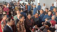Presiden Joko Widodo (Jokowi) meresmikan ekosistem baterai dan kendaraan listrik Korea Selatan milik PT Hyundai LG Industry (HLI) Green Power di Karawang New Industry City (KNIC), Jawa Barat. (Foto: Liputan6.com/Maulandy RM)