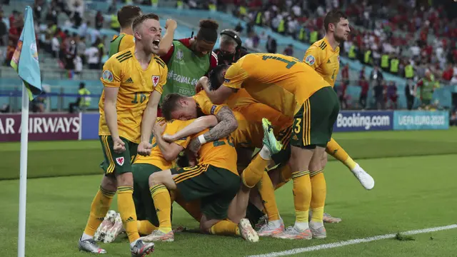 Foto Piala Eropa: Walau Gagal Pinalti, Bale Tetap Menjadi Aktor Kemenangan Wales Ketika Melawan Turki pada Grup A Euro 2020