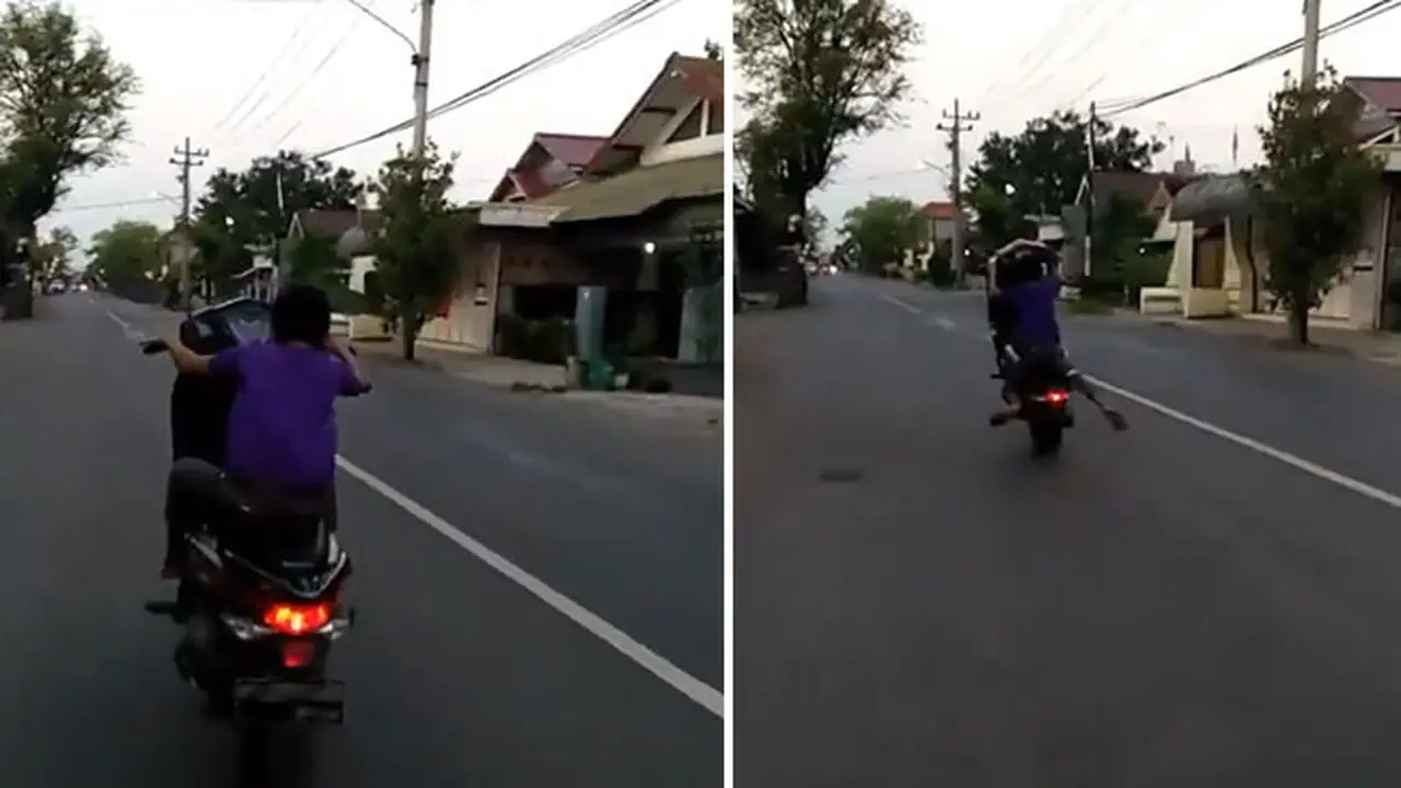 Anak Kecil Freestyle di Motor