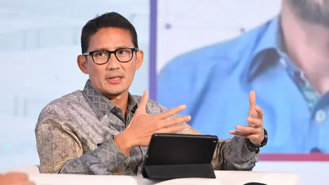 Menparekraf Sandiaga Uno saat menjadi pembicara di ajang ATx Summit, Selasa (31/5/2022).