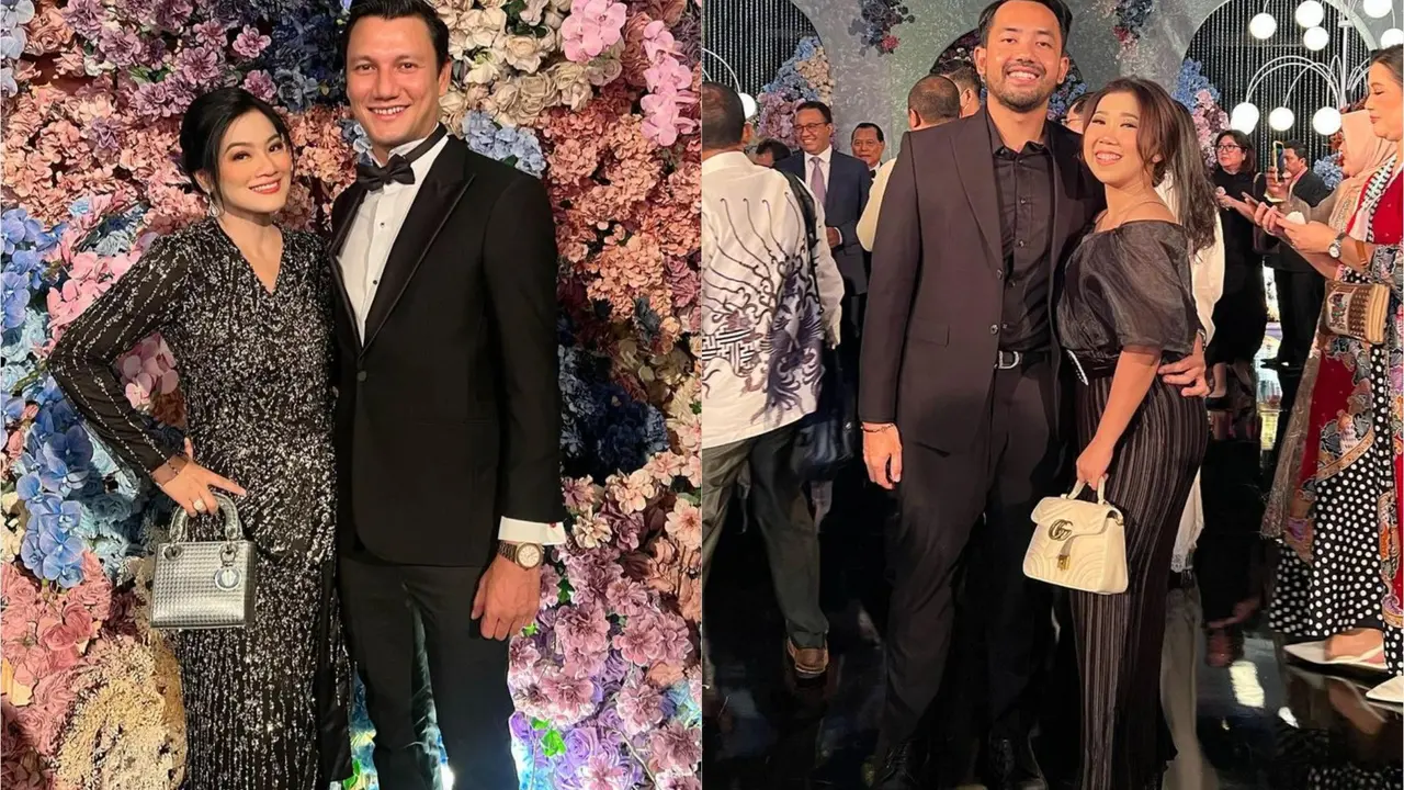 Parade Busana Gelap Pasangan Artis yang Hadir di Resepsi Jessica Mila-Yakub Hasibuan