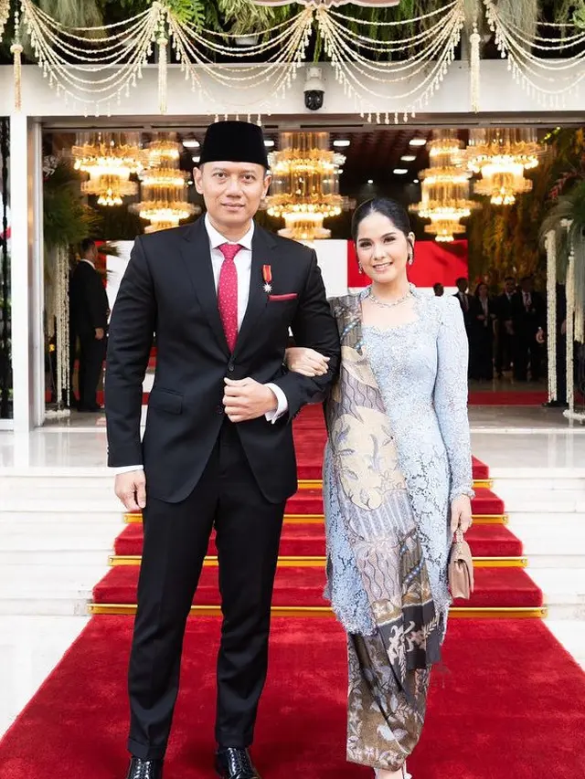 Annisa Pohan saat Hadir Pelantikan Prabowo-Gibran. [@annisayudhoyono]