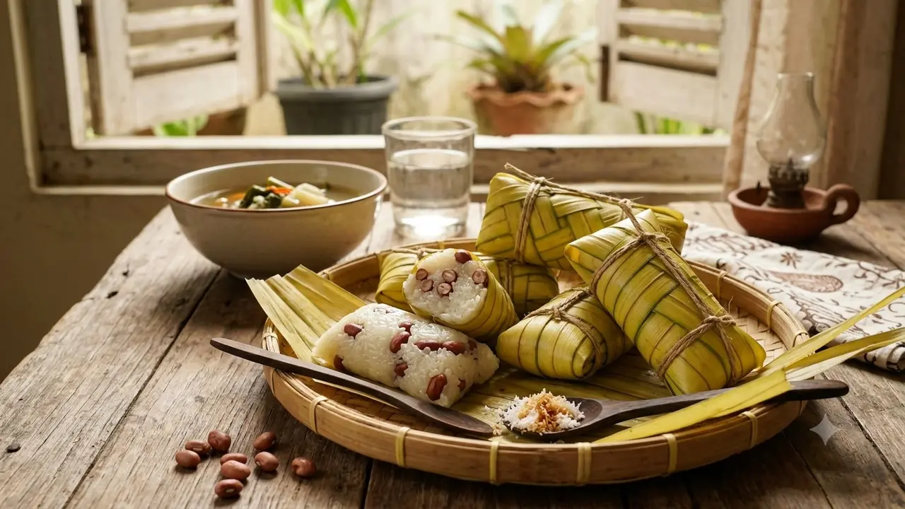 Resep Kue Lepet Ketan Isi Kacang Tolo