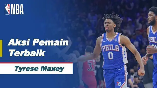 Berita video aksi-aksi terbaik dari pemain muda Philadelphia 76ers, Tyres Maxey, yang tampil gemilang pada hari pertama NBA Play-off 2022, Minggu (17/4/2022) pagi hari WIB.