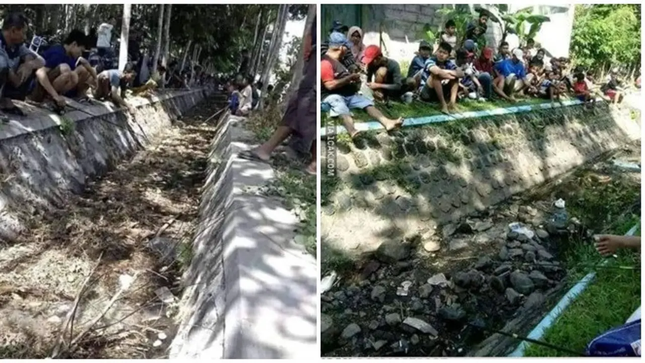 6 Aksi Orang Memancing di Tempat Tidak Ada Air Ini Bikin Heran
