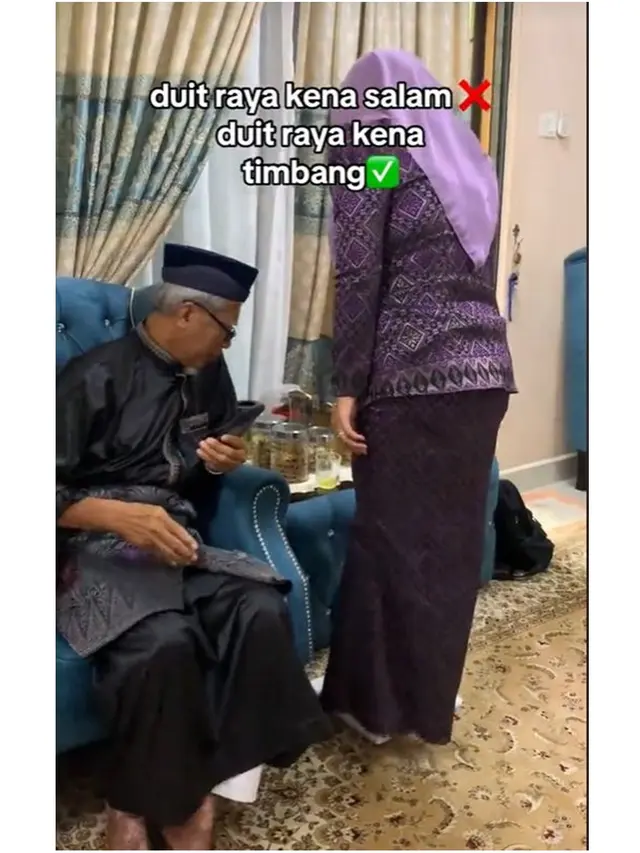 Cara Unik Kakek Beri Uang THR ke Cucu, Berat Badan Turun 1 Kg Dapat Rp84 Ribu