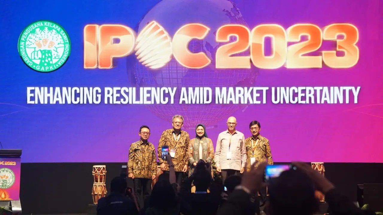 Indonesian Palm Oil Conference (IPOC) 2023, di BICC, The Westin Resort Nusa Dua Bali, Kamis (2/11/2023). (Tira/Liputan6.com)
