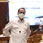 Menteri Perhubungan (Menhub) Budi Karya Sumadi mengikuti Rapat Kerja dengan Komisi V DPR di Kompleks Parlemen Senayan, Jakarta, Rabu (2/6/2021). Rapat membahas pendahuluan Rencana Kerja Anggaran Kementrian /Lembaga (RKA K/L) dan Rencana Kerja Pemerintah (RKP) Tahun 2022. (Liputan6.com/Angga Yuniar)