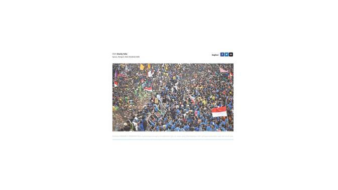 Cek fakta artikel demonstrasi mahasiswa di Jakarta menuntut Presiden Prabowo dan Wapres Gibran Rakabuming Raka dimakzulkan