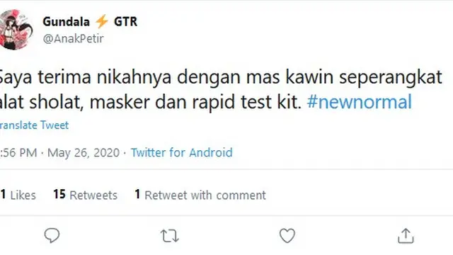 cuitan kocak new normal