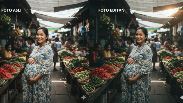 Prompt Gemini AI Edit Foto sedang Mengandung (Foto: Gemini AI)