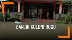Gladi Ujian Nasional di Wates, Yogyakarta gagal dilakukan setelah sekolah terendam banjir.