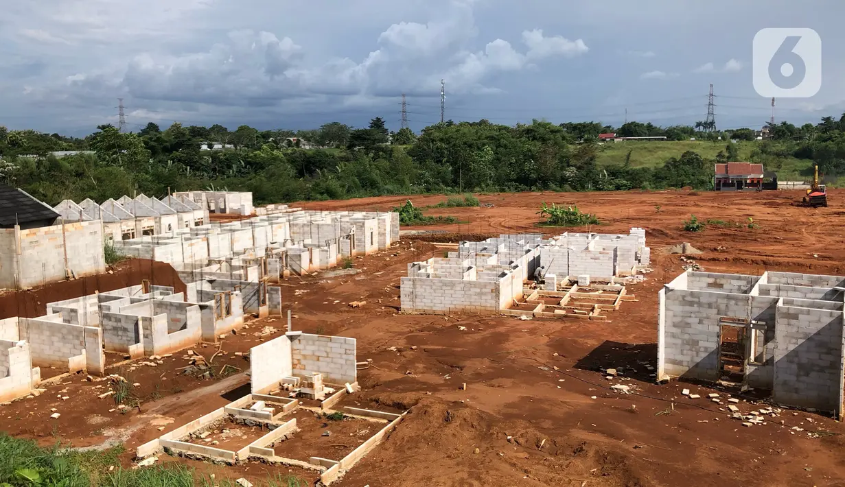 Suasana pembangunan perumahan di kawasan Depok, Jawa Barat, Selasa (7/4/2020).  Hal ini diperkirakan akan terus berdampak pada pergerakan harga di triwulan berikutnya. (Liputan6.com/Immanuel Antonius)
