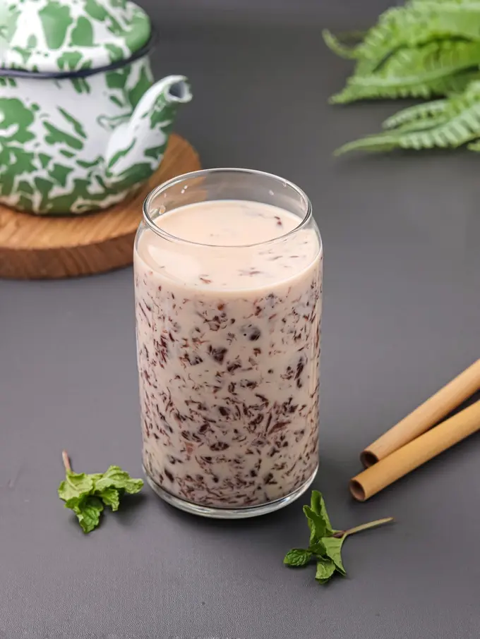 minuman es lumut jelly coklat