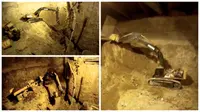 Traktor mini penggali ruang bawah tanah milik pria asal Kanada bernama Joe Murray. (Oddity Central)