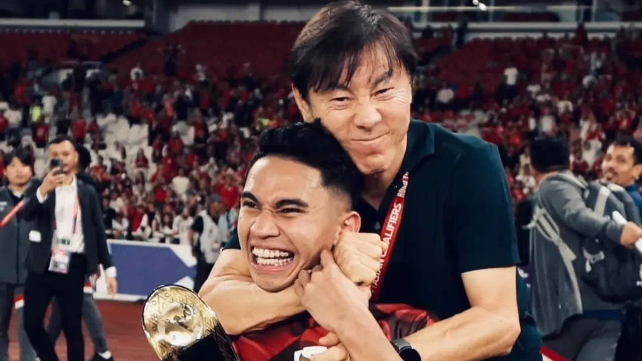 Marselino Ferdinan dan Shin Tae-yong - Timnas Indonesia