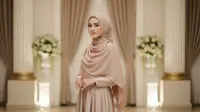 9 Model Gamis Satin Premium Tampil Mewah di Acara Spesial, Bikin Penampilan Makin Glamor