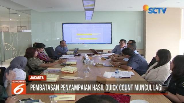Asosiasi Televisi Swasta Indonesia (ATVSI) ajukan uji materi pembatasan penyampaian berita quick count Pemilu ke Mahkamah Agung.