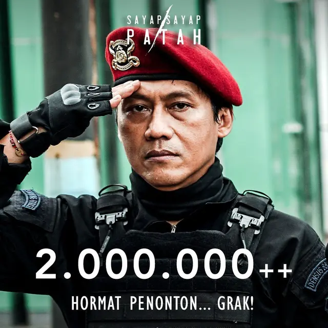 Unggahan film Sayap-sayap Patah raih 2 juta penonton lebih. (Foto: Dok. Instagram @sayapsayappatahfilm)