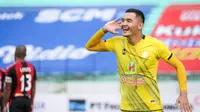 Barito Putera menang tipis 1-0 atas Persipura Jayapura dalam pekan kesembilan di Stadion Manahan, Solo, Senin (25/10/2021) sore. (Bola.com/Bagaskara Lazuardi)