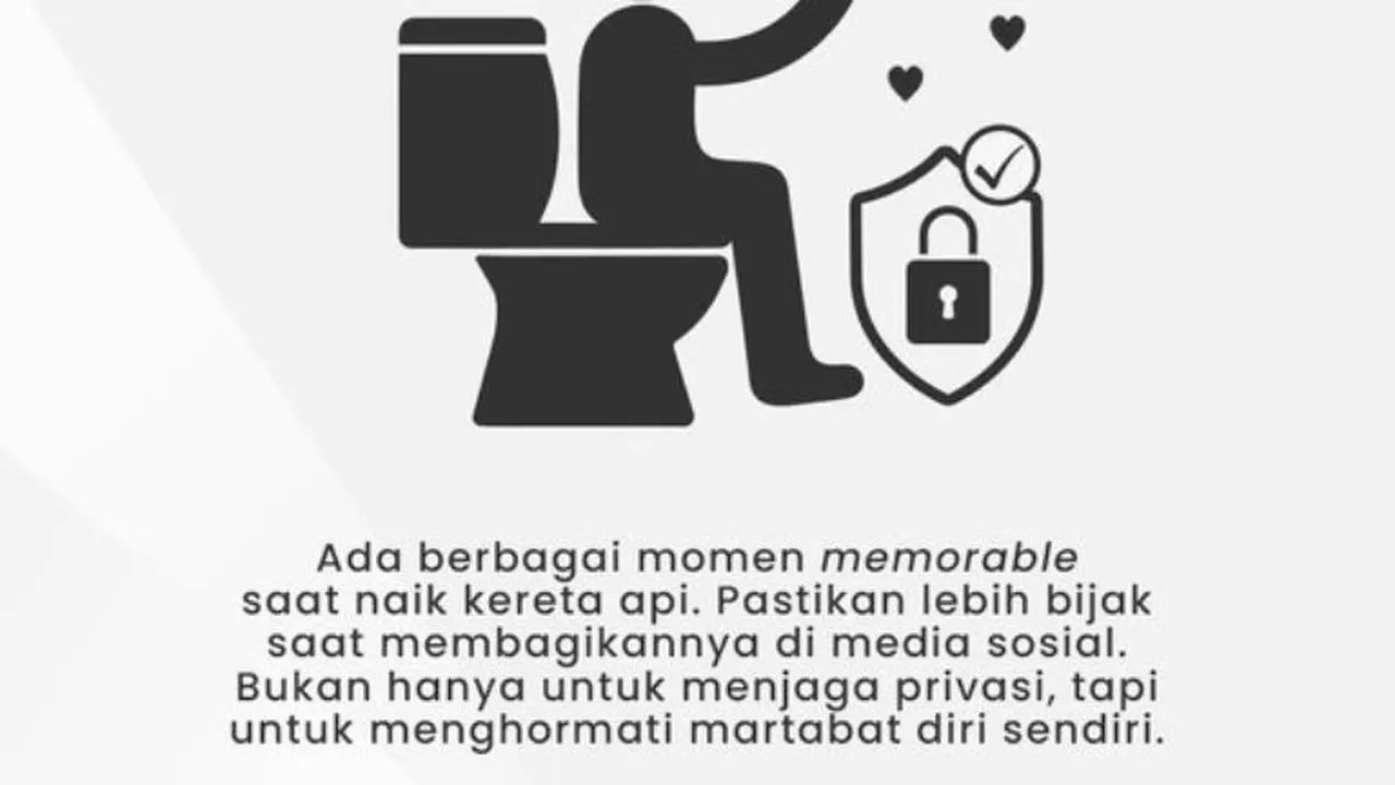 Viral Pria Swafoto di Toilet Kereta, PT KAI Siinggung Soal Norma dan Etika.  foto: X @KAI121