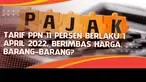 Beban masyarakat semakin berat. Setelah diterjang kenaikan berbagai harga bahan pokok, pada tanggal 1 April 2022 pemerintah akan menaikkan tarif Pajak Pertambahan Nilai (PPN) dari 10 persen ke 11 persen. PPN adalah pemungutan pajak terhadap tiap t...