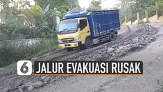 Beredar video memperlihatkan jalur evakuasi merapi yang rusak cukup parah. Kepala Bidang Bina Marga DPUPR Pemkab Klaten menambahkan, kegiatan pemeliharaan baru tahap pengajuan SK dan perencanaan.
