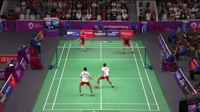 Barikut ini berita video pertandingan final badminton di nomor ganda putra yang menciptakan All Indonesian Final