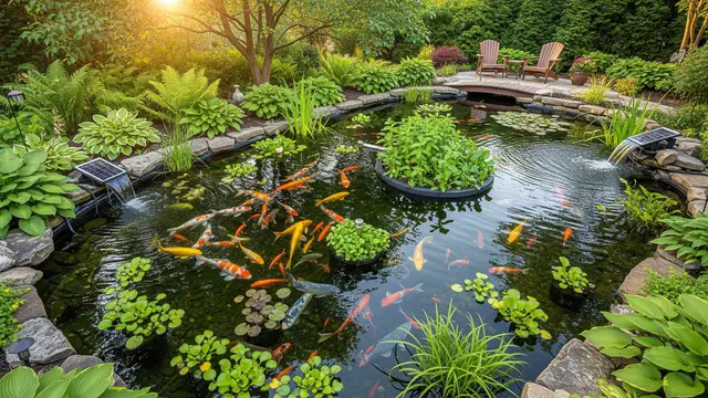 Kombinasi Nila, Koi, dan Mas dalam Satu Kolam/Foto; AI Generated