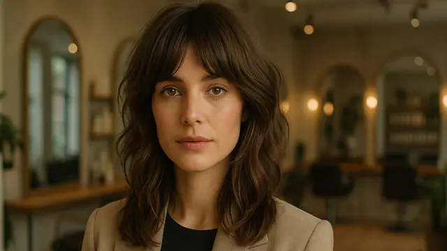 Model Rambut Shag Modern dengan Curtain Bangs