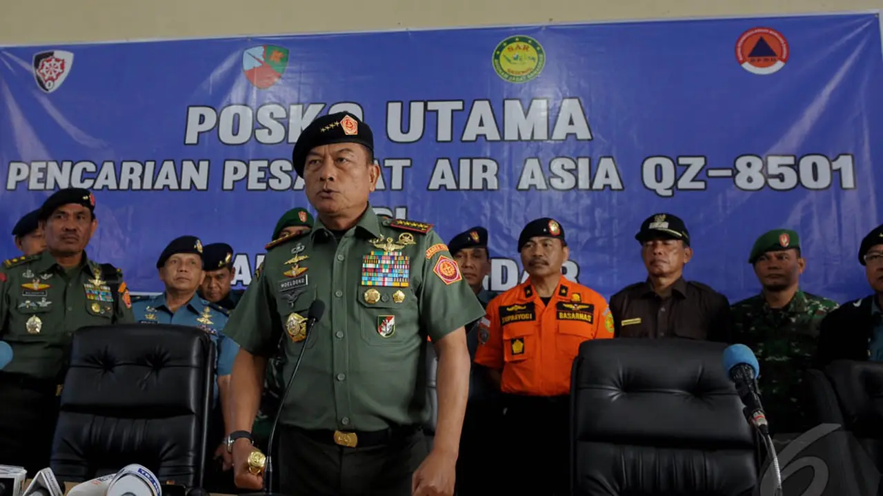 Panglima TNI Pimpin Operasi Pengangkatan Ekor AirAsia QZ8501