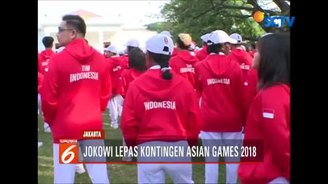 Berita video Presiden Republik Indonesia, Joko Widodo (Jokowi), melepas kontingen tim Indonesia yang akan berjuang di Asian Games 2018, Rabu (8/8/2018). (Video: SCTV)