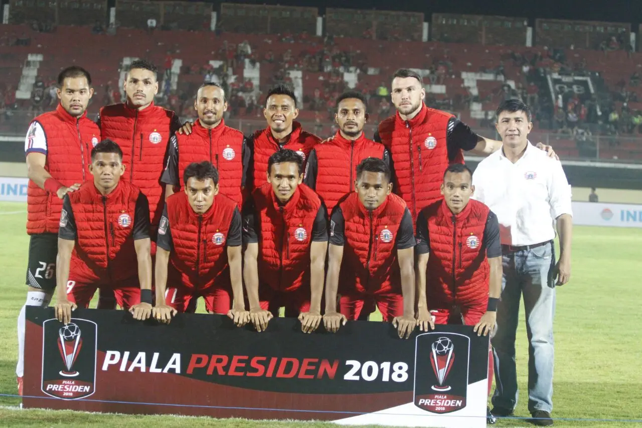 Foto tim Persija Jakarta melawan Borneo FC di Stadion Kapten I Wayan Dipta, Gianyar, Rabu (24/1/2018). (Dok: Media Persija)