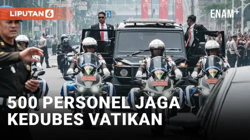 VIDEO: Paus Fransiskus Tiba di Indonesia, 500 Personel Amankan Kedubes Vatikan