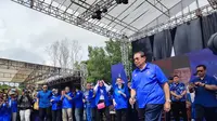 Ketua Majelis Tinggi Partai Demokrat Susilo Bambang Yudhoyono (SBY) lakukan orasi politik di Lapangan Maron, Genteng Banyuwangi (Istimewa)
