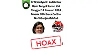 Cek Fakta poster Sri Mulyani dukung Ganjar Pranowo