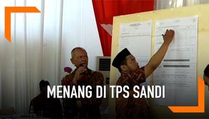 Pada TPS tempat Sandiaga Uno mencoblos, Jokowi-Ma'ruf memperoleh angka 133 suara. Sementara, pasangan nomor urut 2 mendapatkan angka 076 suara.