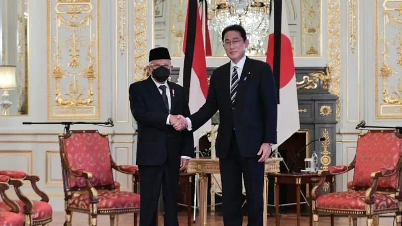 Wakil Presiden (Wapres) Ma’ruf Amin melakukan kunjungan kehormatan (Courtesy Call) kepada PM Jepang Fumio Kishida