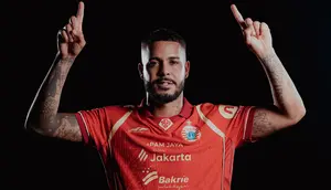 Winger baru Persija Jakarta, Maxwell Souza. (Bola.com/Dok.Media Persija).