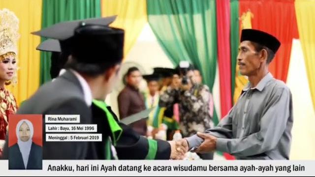 Top 3 Ayah Gantikan Wisuda Putrinya Yang Meninggal
