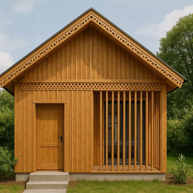 7 Model Rumah Minimalis dengan Lisplang dan Kisi-Kisi Kayu Vertikal, Tampilan Simpel tapi Berkarakter