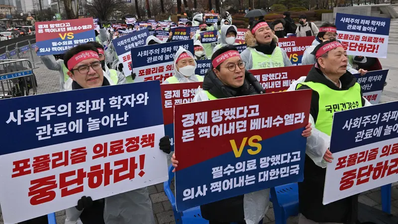 Unjuk Rasa Dokter di Korea Selatan